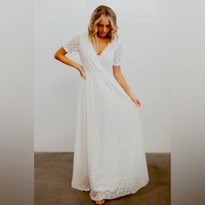 NWT Baltic Born Venice Lace Maxi Dress White xxl